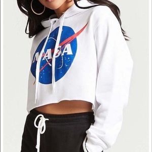 NASA cropped hoodie
